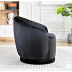 Fauteuil d'appoint pivotant moderne avec revêtement en velours moelleux