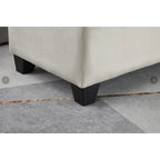 Banc rectangulaire de rangement rembourré
