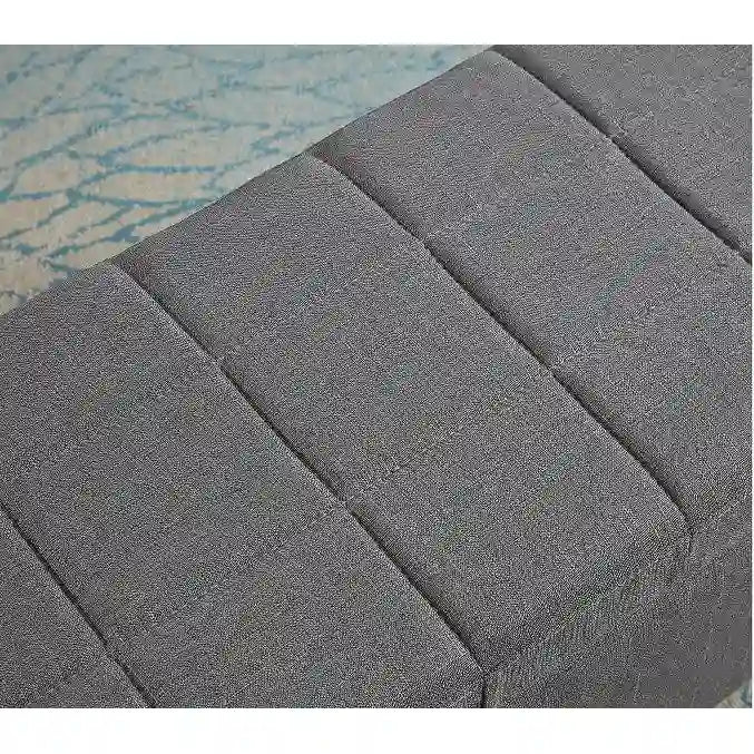 Banc rectangulaire de rangement rembourré