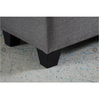 Banc rectangulaire de rangement rembourré