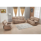 Canapé inclinable en microfibre, causeuse et fauteuil