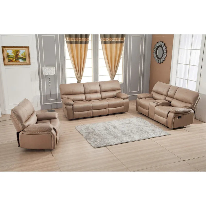 Canapé inclinable en microfibre, causeuse et fauteuil