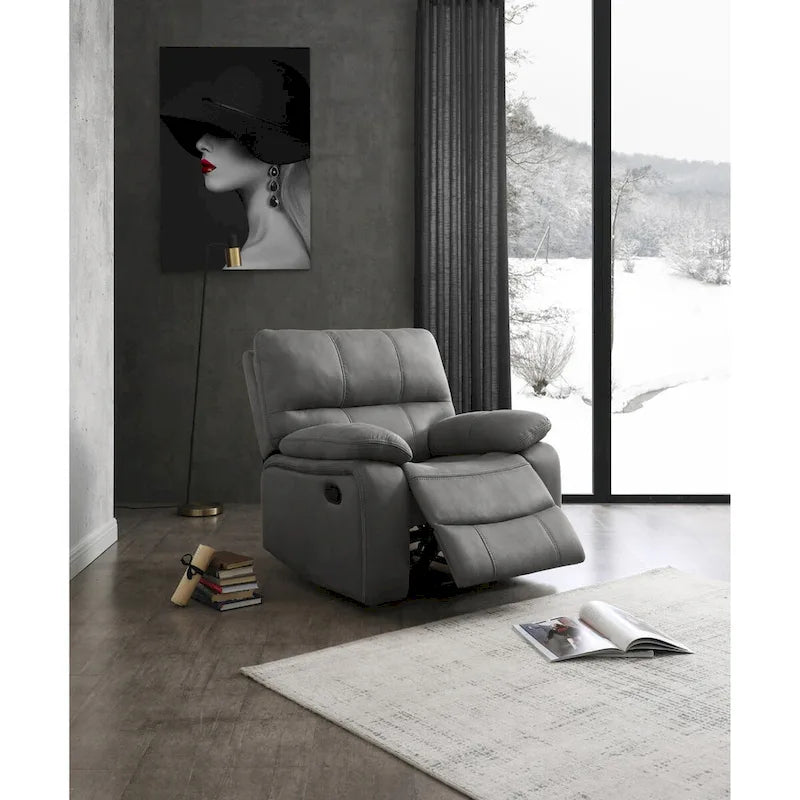 Canapé inclinable en microfibre, causeuse et fauteuil