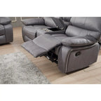 Canapé inclinable en microfibre, causeuse et fauteuil