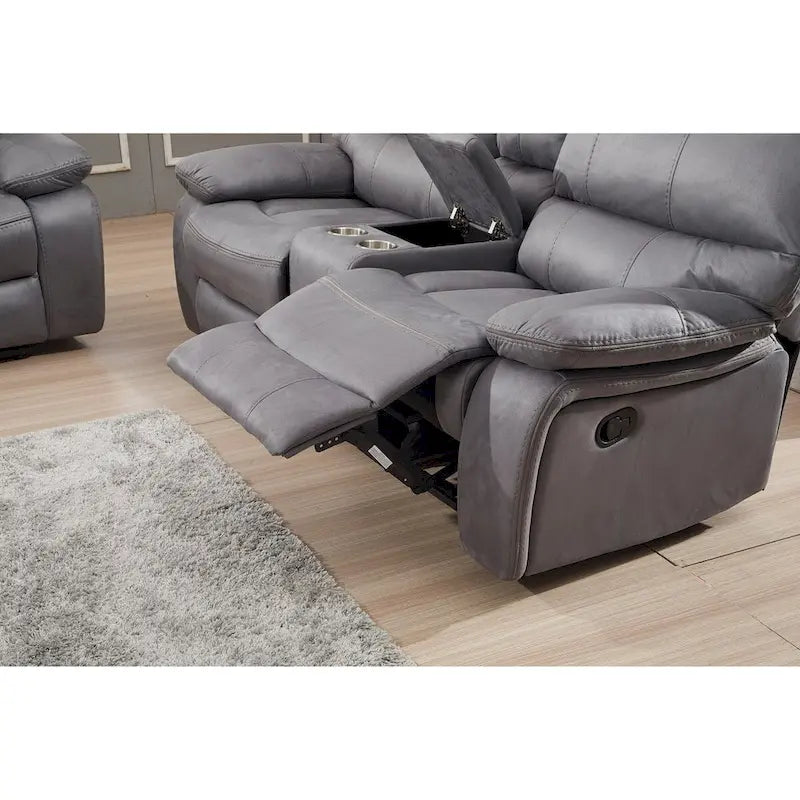 Canapé inclinable en microfibre, causeuse et fauteuil