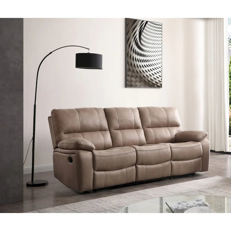 Canapé inclinable en microfibre, causeuse et fauteuil