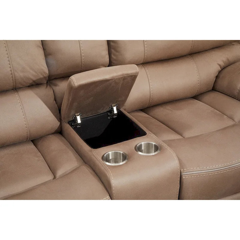 Canapé inclinable en microfibre, causeuse et fauteuil