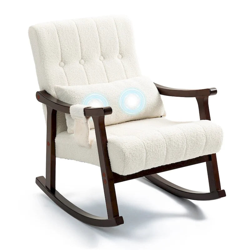 Fauteuil à bascule rembourré avec support lombaire massant