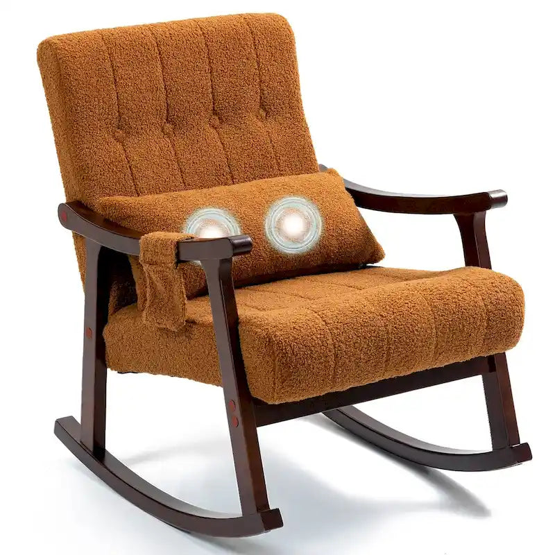 Fauteuil à bascule rembourré avec support lombaire massant