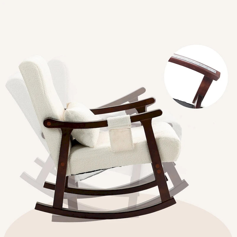 Fauteuil à bascule rembourré avec support lombaire massant