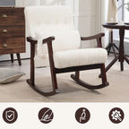 Fauteuil à bascule rembourré avec support lombaire massant