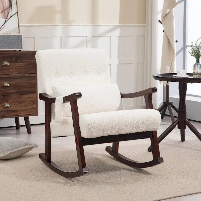 Fauteuil à bascule rembourré avec support lombaire massant