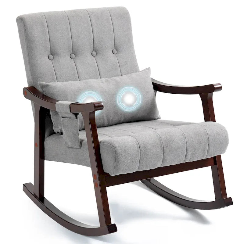 Fauteuil à bascule rembourré avec support lombaire massant