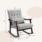 Fauteuil à bascule rembourré avec support lombaire massant