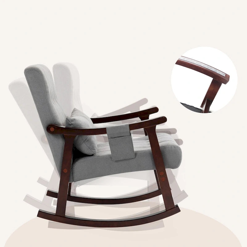 Fauteuil à bascule rembourré avec support lombaire massant