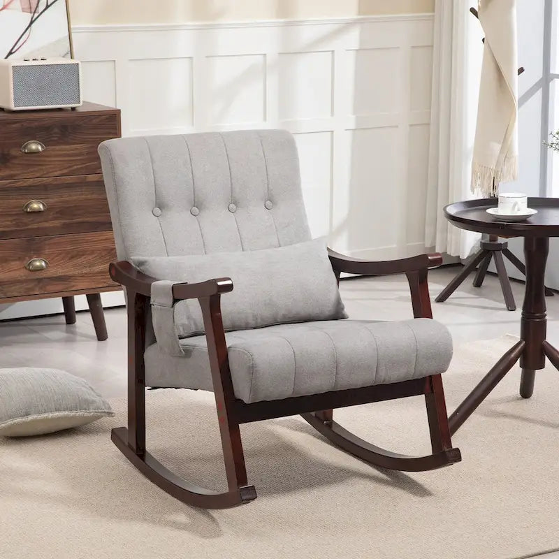 Fauteuil à bascule rembourré avec support lombaire massant