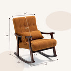 Fauteuil à bascule rembourré avec support lombaire massant