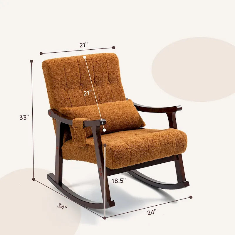 Fauteuil à bascule rembourré avec support lombaire massant