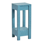 Table d'appoint rustique en bois massif de style ferme
