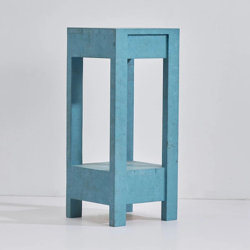Table d'appoint rustique en bois massif de style ferme