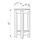 Table d'appoint rustique en bois massif de style ferme