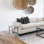 Table d'appoint rustique en bois massif de style ferme