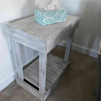 Table d'appoint rustique en bois massif de style ferme