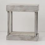 Table d'appoint rustique en bois massif de style ferme