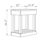Table d'appoint rustique en bois massif de style ferme