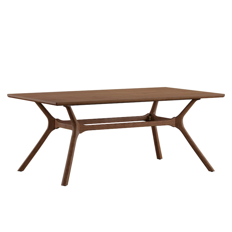 Table à manger rectangulaire en noyer foncé de style Mid-Century
