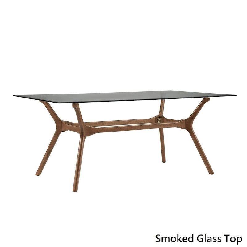 Table à manger rectangulaire en noyer foncé de style Mid-Century