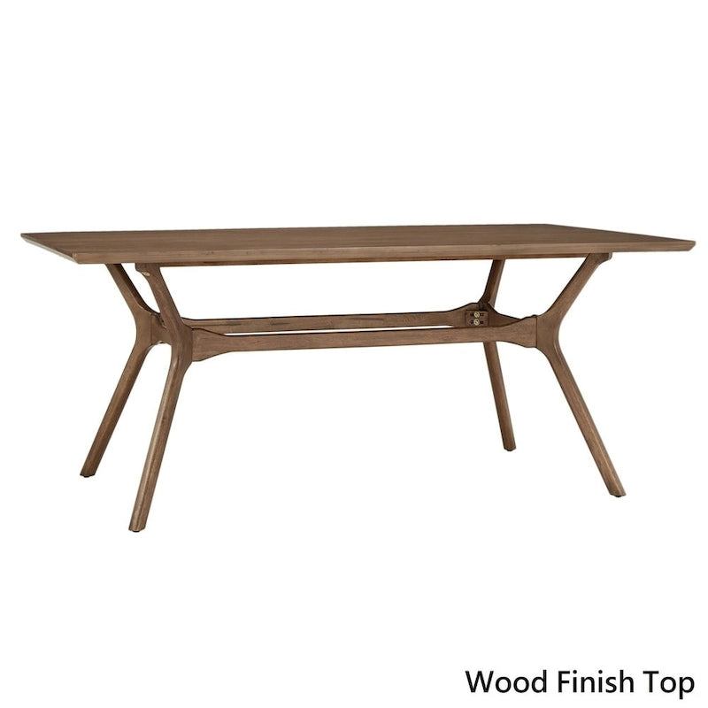 Table à manger rectangulaire en noyer foncé de style Mid-Century