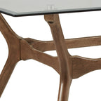 Table à manger rectangulaire en noyer foncé de style Mid-Century