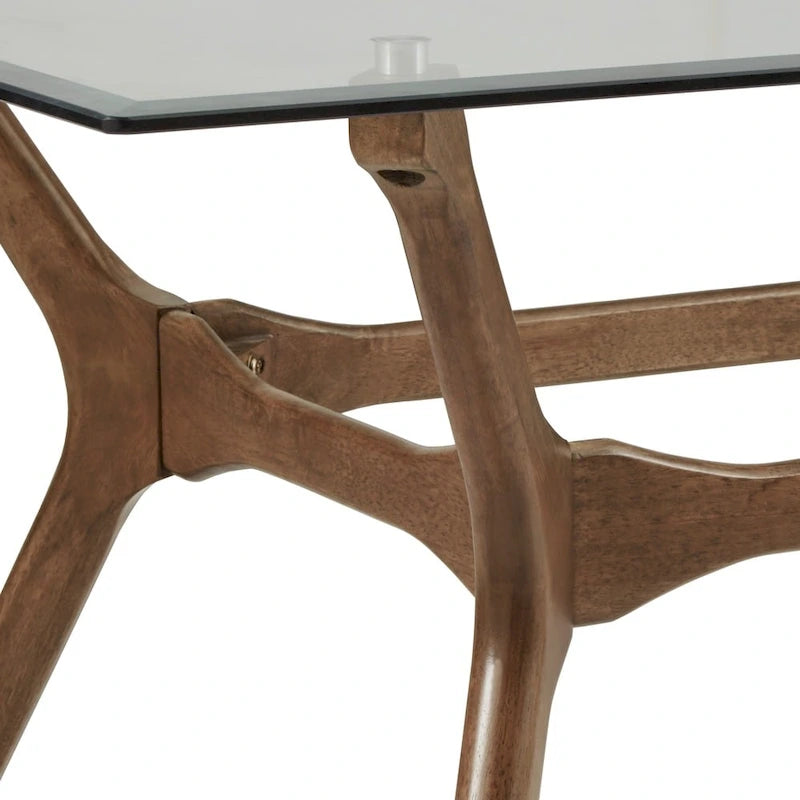 Table à manger rectangulaire en noyer foncé de style Mid-Century