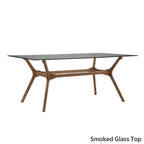 Table à manger rectangulaire en noyer foncé de style Mid-Century