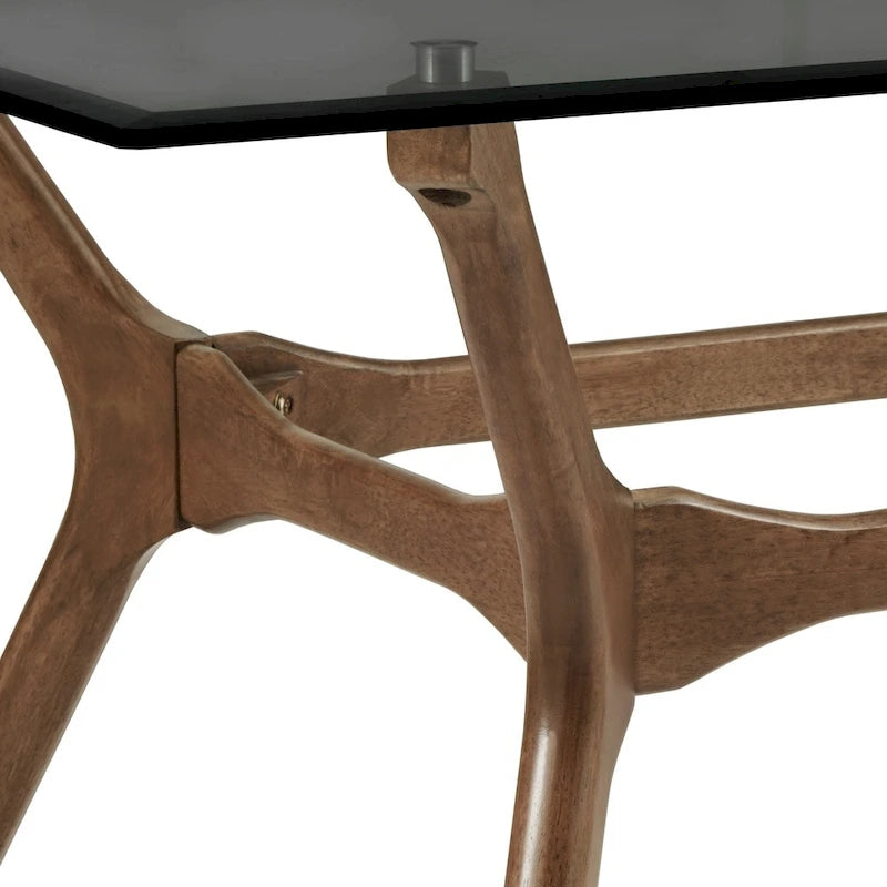 Table à manger rectangulaire en noyer foncé de style Mid-Century