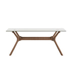 Table à manger rectangulaire en noyer foncé de style Mid-Century