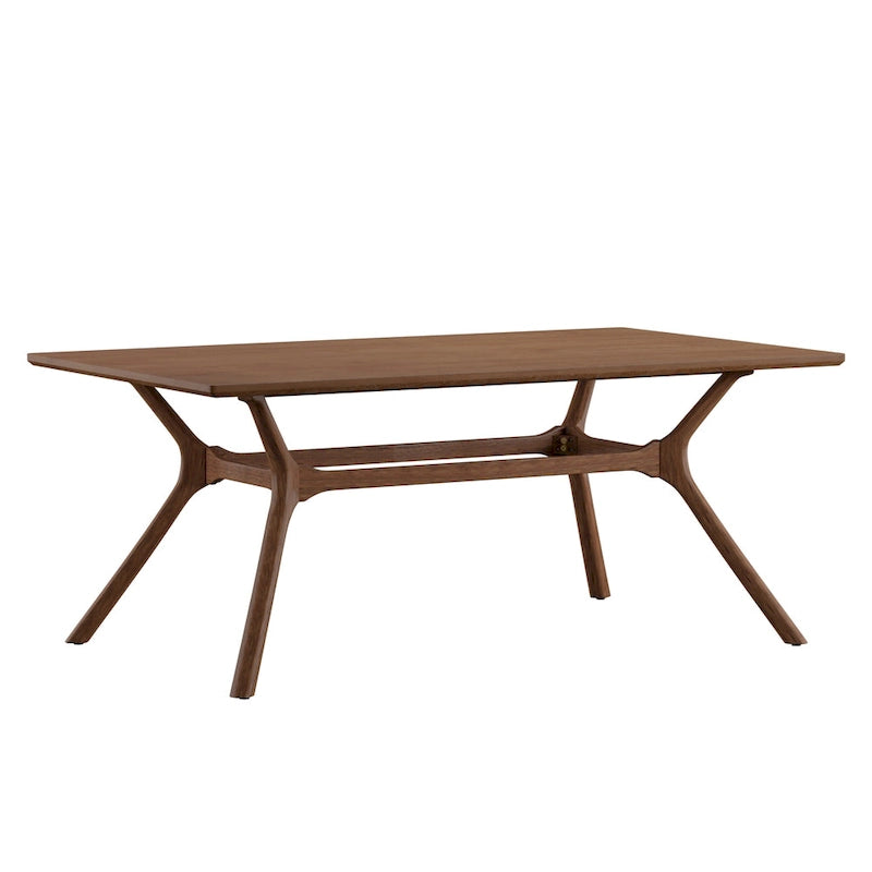 Table à manger rectangulaire en noyer foncé de style Mid-Century