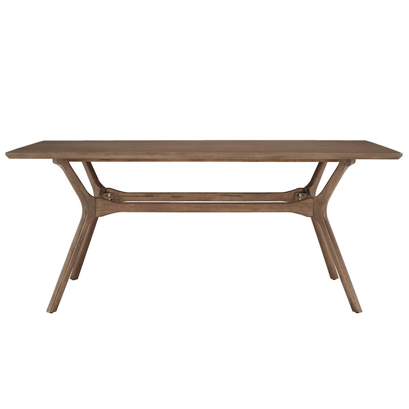 Table à manger rectangulaire en noyer foncé de style Mid-Century