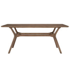 Table à manger rectangulaire en noyer foncé de style Mid-Century