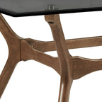Table à manger rectangulaire en noyer foncé de style Mid-Century