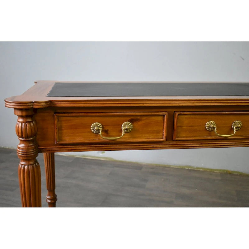 Bureau à dessus en cuir
