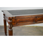 Bureau à dessus en cuir