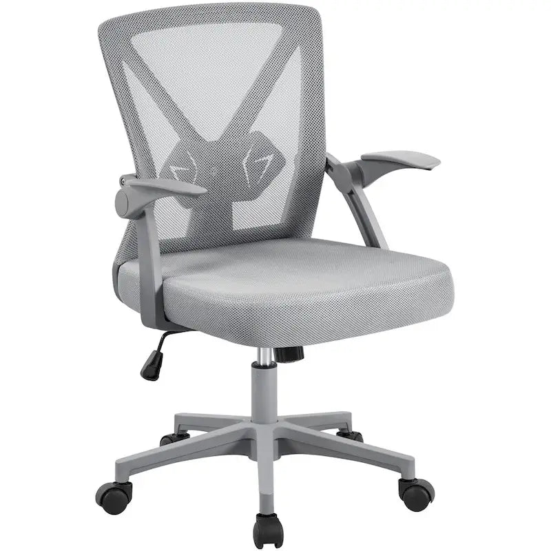 Chaise de bureau en maille avec accoudoirs relevables