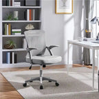 Chaise de bureau en maille avec accoudoirs relevables