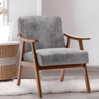 Chaise moderne du milieu du siècle avec cadre en bois massif