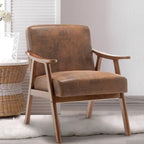 Chaise moderne du milieu du siècle avec cadre en bois massif