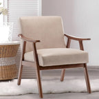 Chaise moderne du milieu du siècle avec cadre en bois massif