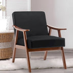Chaise moderne du milieu du siècle avec cadre en bois massif