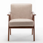 Chaise moderne du milieu du siècle avec cadre en bois massif